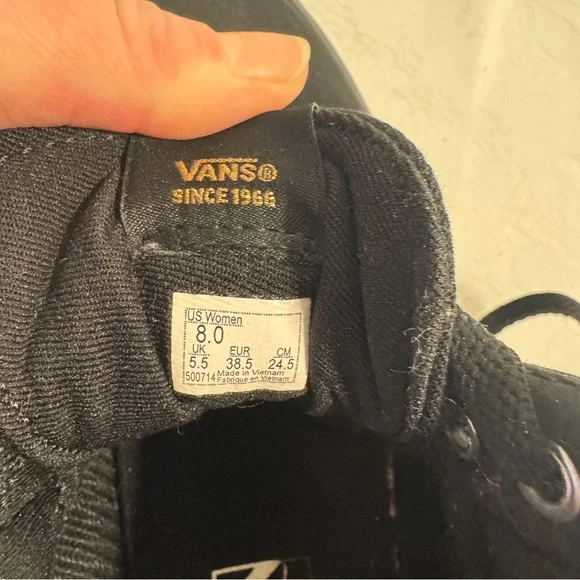 Vans Women's Black & Rose Gold Sneakers Ward Hi, Sk8-Hi, High-Top SZ 8 - Picture 9 of 9